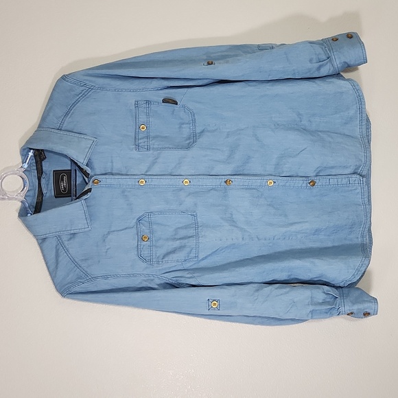 Land Rover Women's Denim Button Up Shirt Size 14 - Picture 1 of 15
